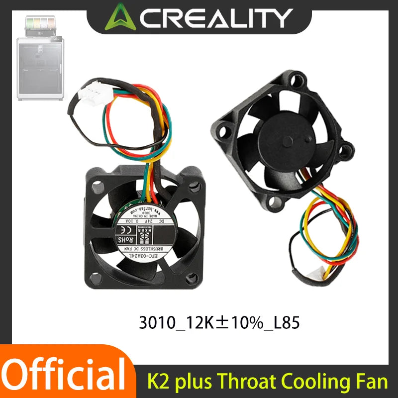 Creality K2 Plus Throat Cooling Fan Heat Sink Fan Accessories _3010_12K±10%_L85 K2 Plus Throat Cooling Fan