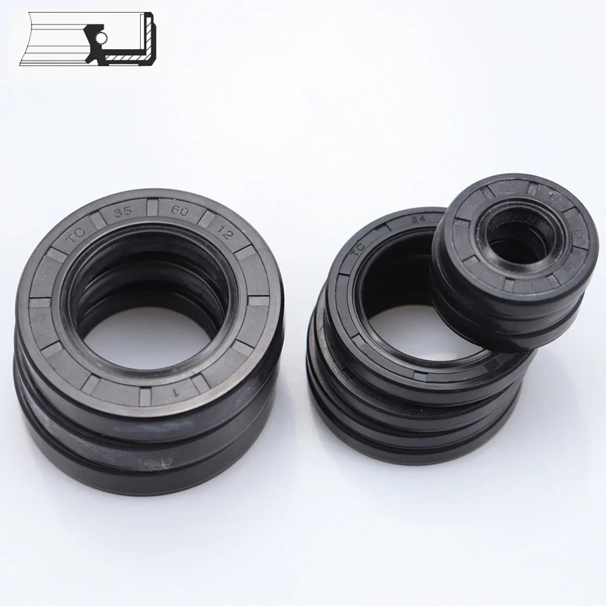 TC 15 16 17 18 19 20 21 22 23 24 ID Rubber NBR Grooved U Lips Spring Joint Gasket Ring Sealing Rotary Shaft Skeleton Oil Seal