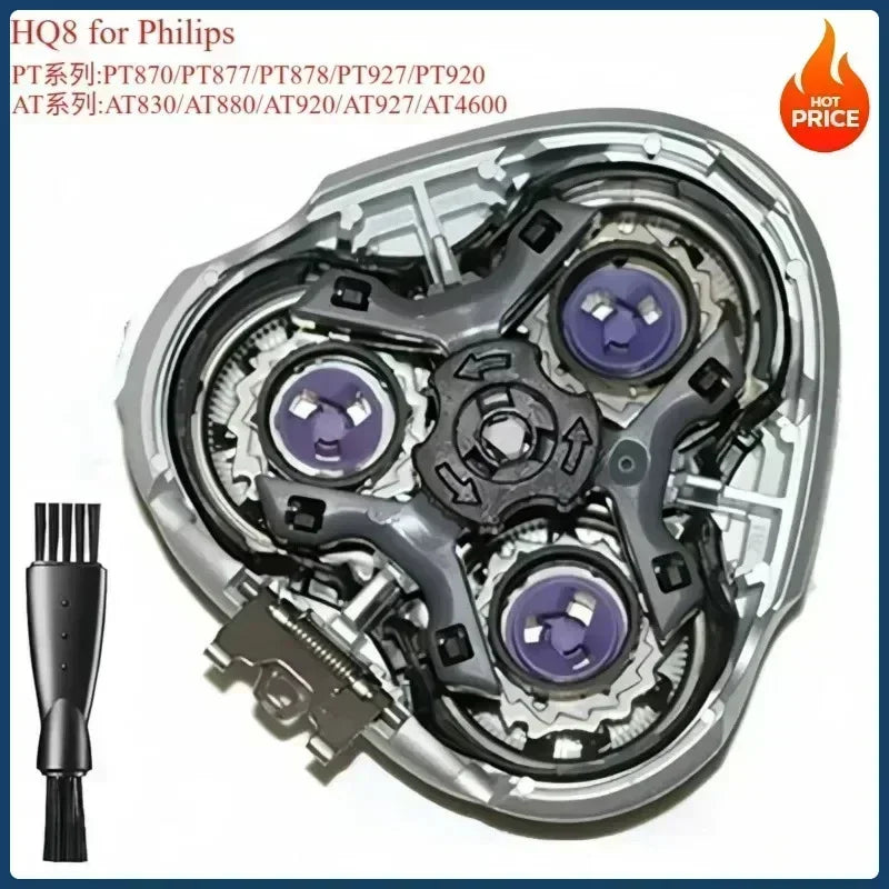 HQ8 Replacement Shaver Heads Compatible with Philips AT830/875 PT830 PT870 PT877 PT920 for PT720 PT725 PT730 AT810/811 AT725 Efficient Shave