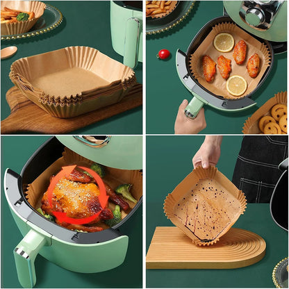 Air Fryer Liners Disposable and Silicone Non-Stick Basket for Ninja AF181 AF180 AF141 AF140 Other 5-8QT Air Fryer Accessories