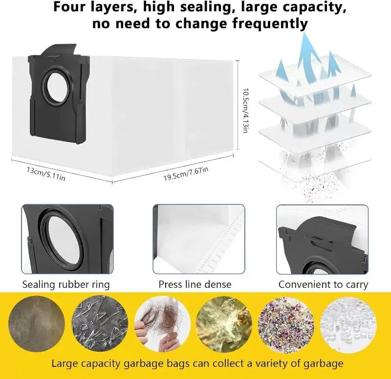 Mova Z60 Ultra Roller Complete Robot Vacuum Spare Parts Main Side Brushes Mop Cloths HEPA Filters Dust Bags Accessories