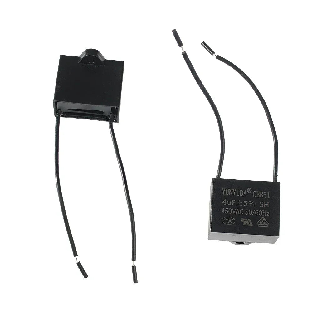CBB61 Fan Capacitor 450V Ceiling Fan Motor Running Rectangle Capacitor Terminal 1uf/1.2uf/1.5uf/2uf/2.5uf/3uf/4uf/5uf/6uf/10uf