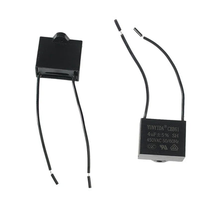 CBB61 Fan Capacitor 450V Ceiling Fan Motor Running Rectangle Capacitor Terminal 1uf/1.2uf/1.5uf/2uf/2.5uf/3uf/4uf/5uf/6uf/10uf