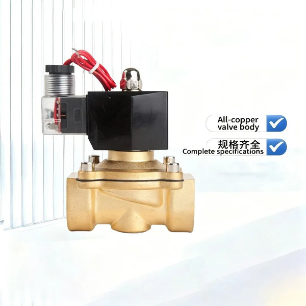 Normally Closed Brass Water Valve Solenoid Valve IP65 for Water Oil Air 12V/24V/220V/110V 1/4" 1/2" 3/4" 1" 1-1/4" 1-1/2" 2"