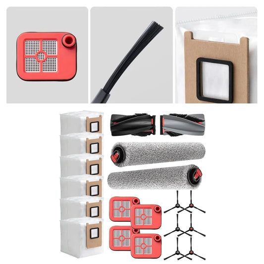 Replacement Brush And Filter Kit For EUFY C28 Robot Vacuum Cleaner With Side Roller Main Brushes Washable-Accessories Parts