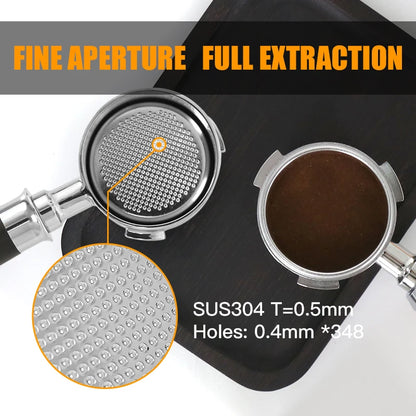 51mm Coffee Bottomless Portafilter With Filter Basket For Homix H11 Oster Cecotec Hibrew Espresso Machine Handle Cafe Tools