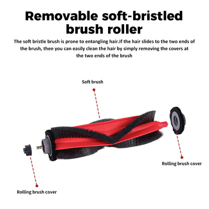 Replacement Main Brush Compatible with Roborock Q7 M5+ Q7 M5 Q7 TF Q7 TF+ Q7 L5 Q7 L5+ Q7B Q7T+ Robot Vacuum Roller Brush Accessories Parts