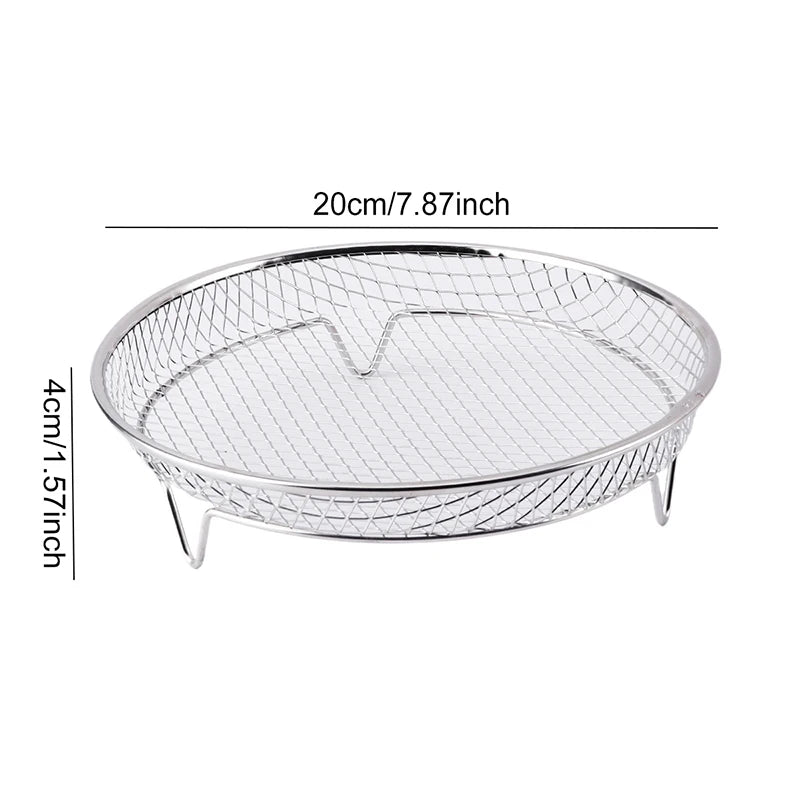 Air Fryer Accessories Metal Oven Air Fryer Racks For Baking Stackable Grill Skewer Rack Fit All Airfryer 4.2Qt - 5.8Qt