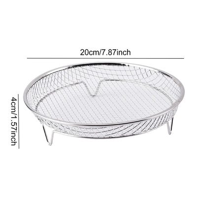 Air Fryer Accessories Metal Oven Air Fryer Racks For Baking Stackable Grill Skewer Rack Fit All Airfryer 4.2Qt - 5.8Qt