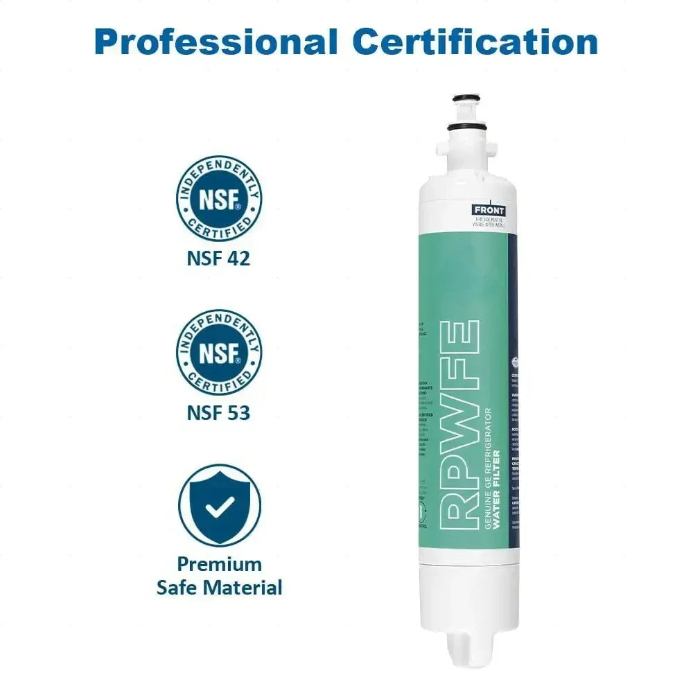 High Flow Refrigerator Filter Cartridge Replacement No Chip RPWFE PFE GFE Compatible Easy Fit