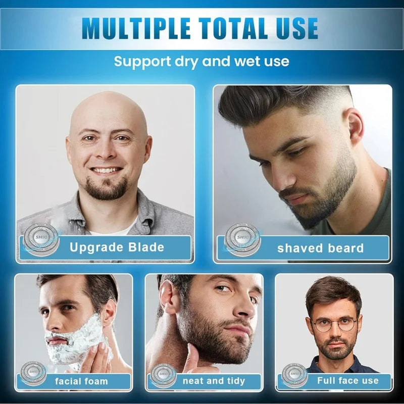 SH90 Replacement Shaver Heads Compatible with Philips Norelco Series S9000