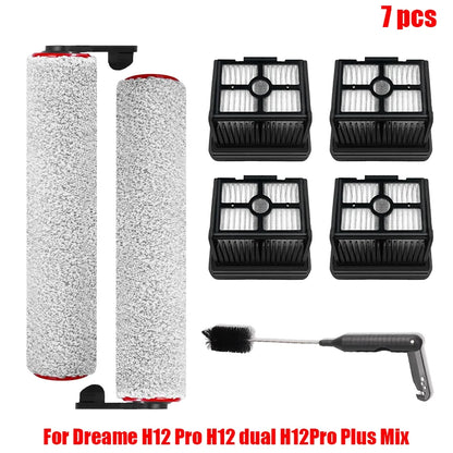 Dreame H12 Pro / H12Plus / H12 Dual Soft Brush Spare Parts Wet Dry Vacuum Cleaner Roller Hepa Filter Accessories