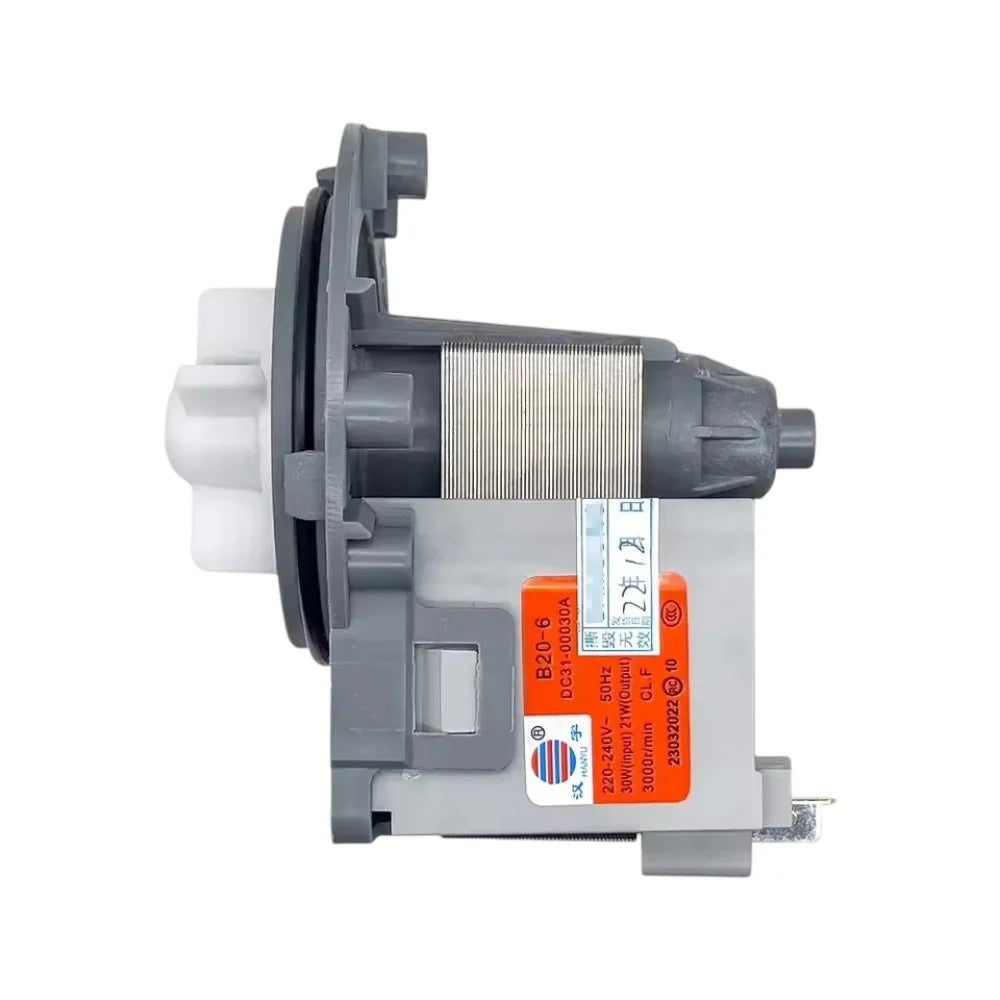 Washer Drain Pump Motor B20-6 220-240V 50Hz 30W 3000rmin DC31-00030A Washer Drain Part Compatible with All Washers