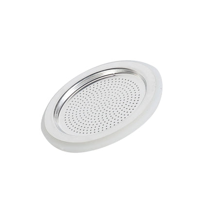 Replacement Silicone Gaskets And 1pc Aluminum Filter Moka Pot For Coffee Espresso Moka Stove Pot Top Silicone Rubber