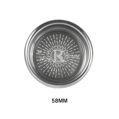 Precision Double LayerCoffee Filter Basket Stainless Steel 51/54/58mm Coffee Powder Bowl Coffee Handle Bottomless