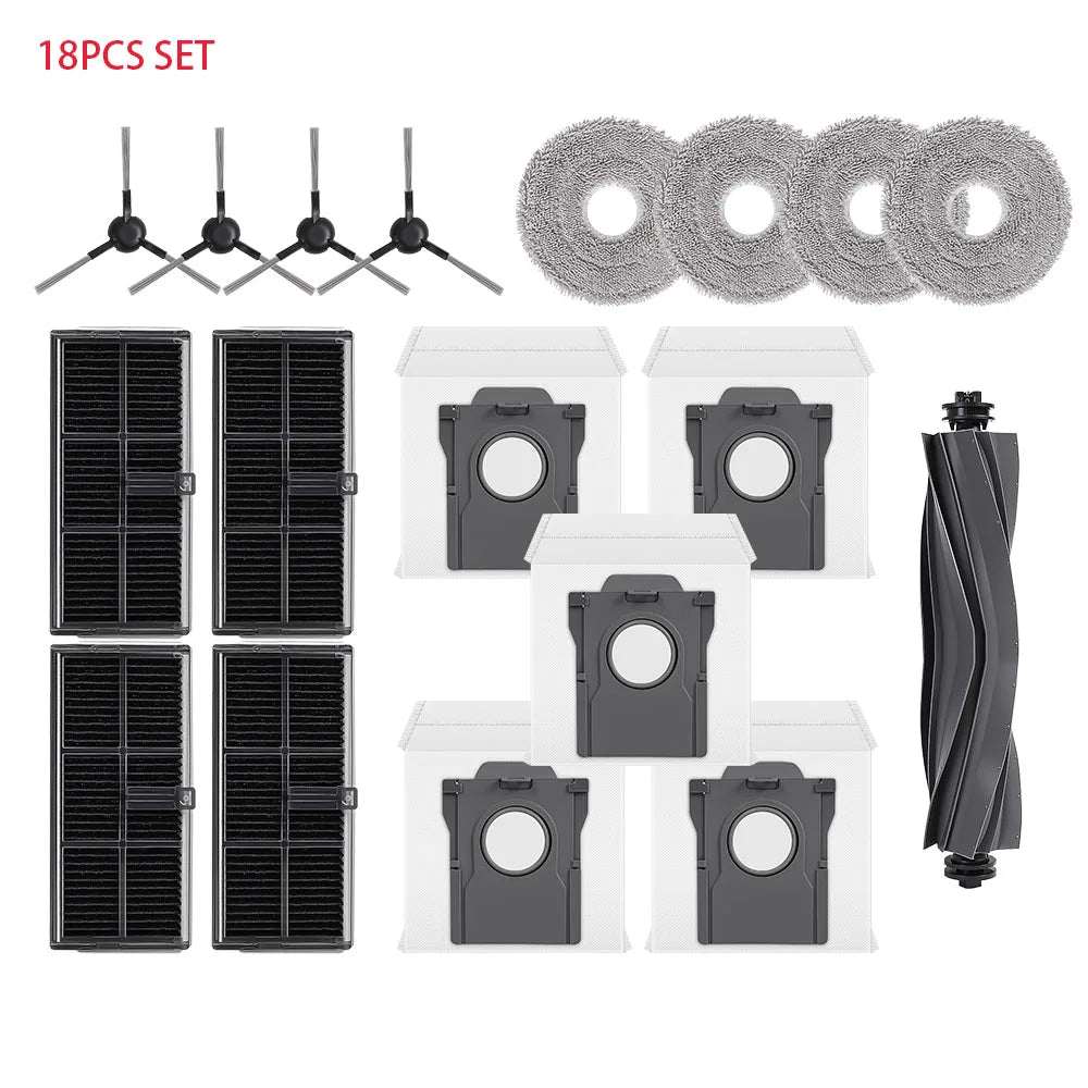 For Dreame L10s Pro Ultra Heat/L10s Ultra Gen 2/X30 Ultra/Mova E30 Ultra Vacuum Cleaner Main Roller Brush Filter Mop Dust Bag