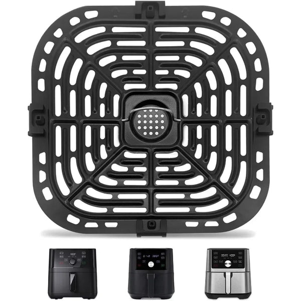 Air Fryer Replacement Grill Pan Compatible with Instant Vortex Plus Air Fryer Replacement Parts Grill Plate Crisper Plate Tray Non-Stick