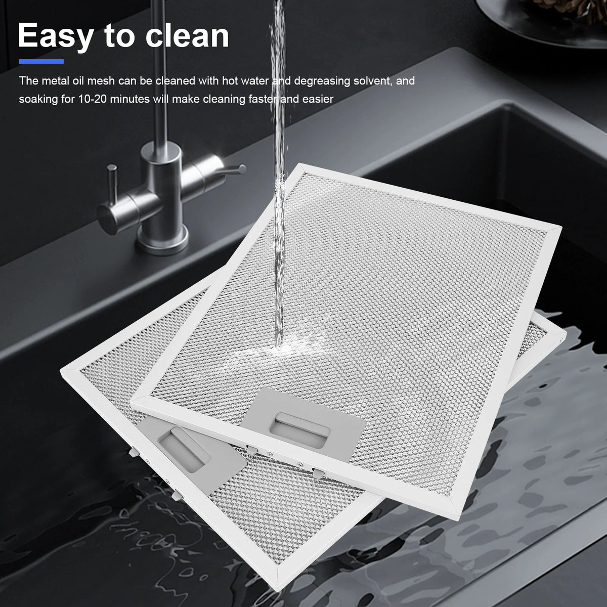 2PCS Aluminum Mesh Filter Kitchens Hoods Oil Filter 320x260mm Mesh Hood Grease Filter for Home Kitchen Range Hood Accessories