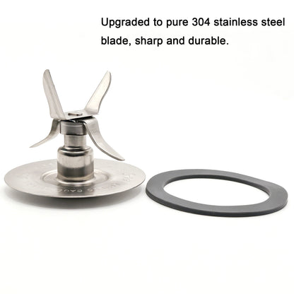Blender Blade for Oster Ice Juicer Mixing Knife Quiet 4-Leaf Upgrade 304 Stainless Steel Blade Pure Copper Sealed Bearing