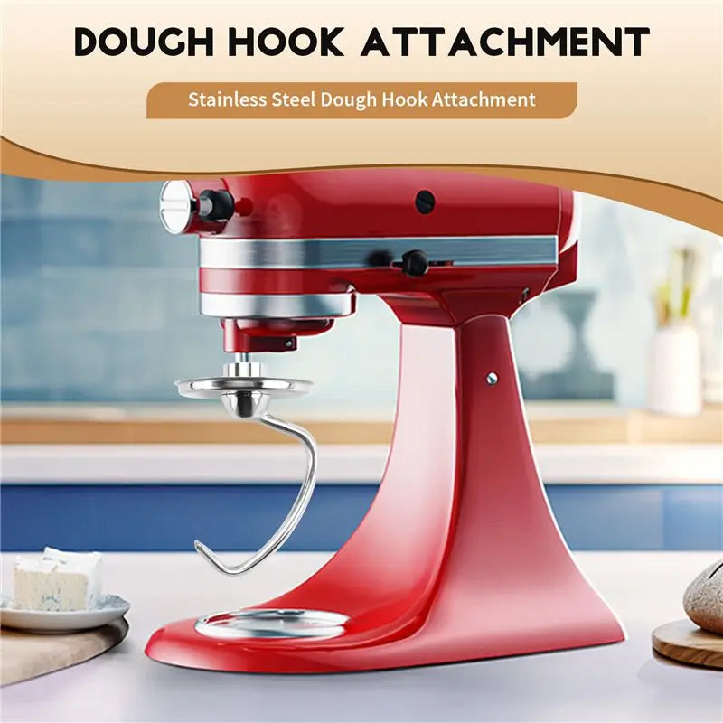 ABGP-Stainless Steel Dough Hook Attachment For Kitchenaid 4.5-5 Quart Tilt Head Stand Mixer, Replacement Parts Bread Hooks