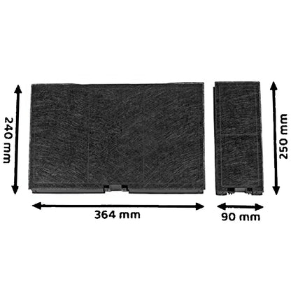 Range Hood Activated Carbon Filter Element Filter Screen Compatible with DWZ0AK0A0 11018700 LZ10AKA00 Z51AIA0X0 17000965