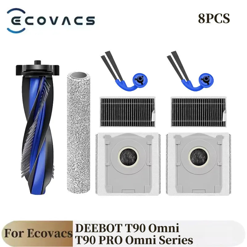 For ECOVACS DEEBOT T90 Omni / T90 PRO Omni Series Robot Vacuum Cleaners Main Brush Mop Cloth Dust Bag Side Brush Filter Parts
