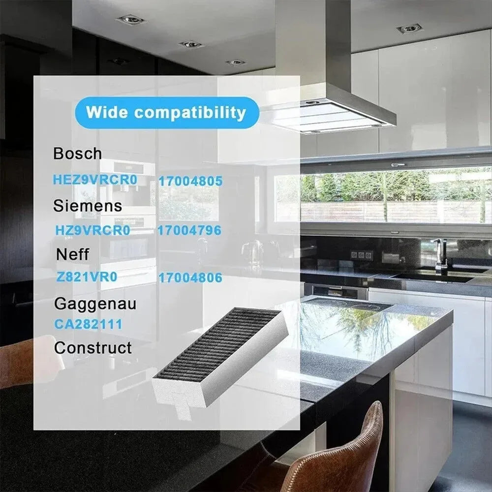 Compatible with Bosch HEZ9VRCR0 17004805 Siemens 17004796 HZ9VRCR0 Range Hood Filter Mesh Activated Carbon Filter Cartridge
