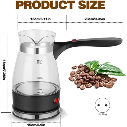 BBNV-Electric Turkish Coffee Machine,Coffee Maker With Handle,500 Ml Electric Coffee Pot,Espresso Maker,For Tea,Mocha Eu Plug