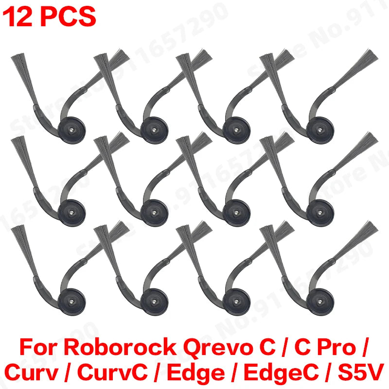 Compatible with Roborock Qrevo C/C Pro/Curv/CurvC/Edge/EdgeC/S5V Compatible Main Side Brush, Mop Cloth, Dust Bag & Filter Set