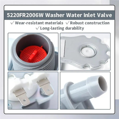 Cleaner Parts Water Inlet Valve Replacement Part 5220FR2006W Compatible with LG Washer Dryer Machine
