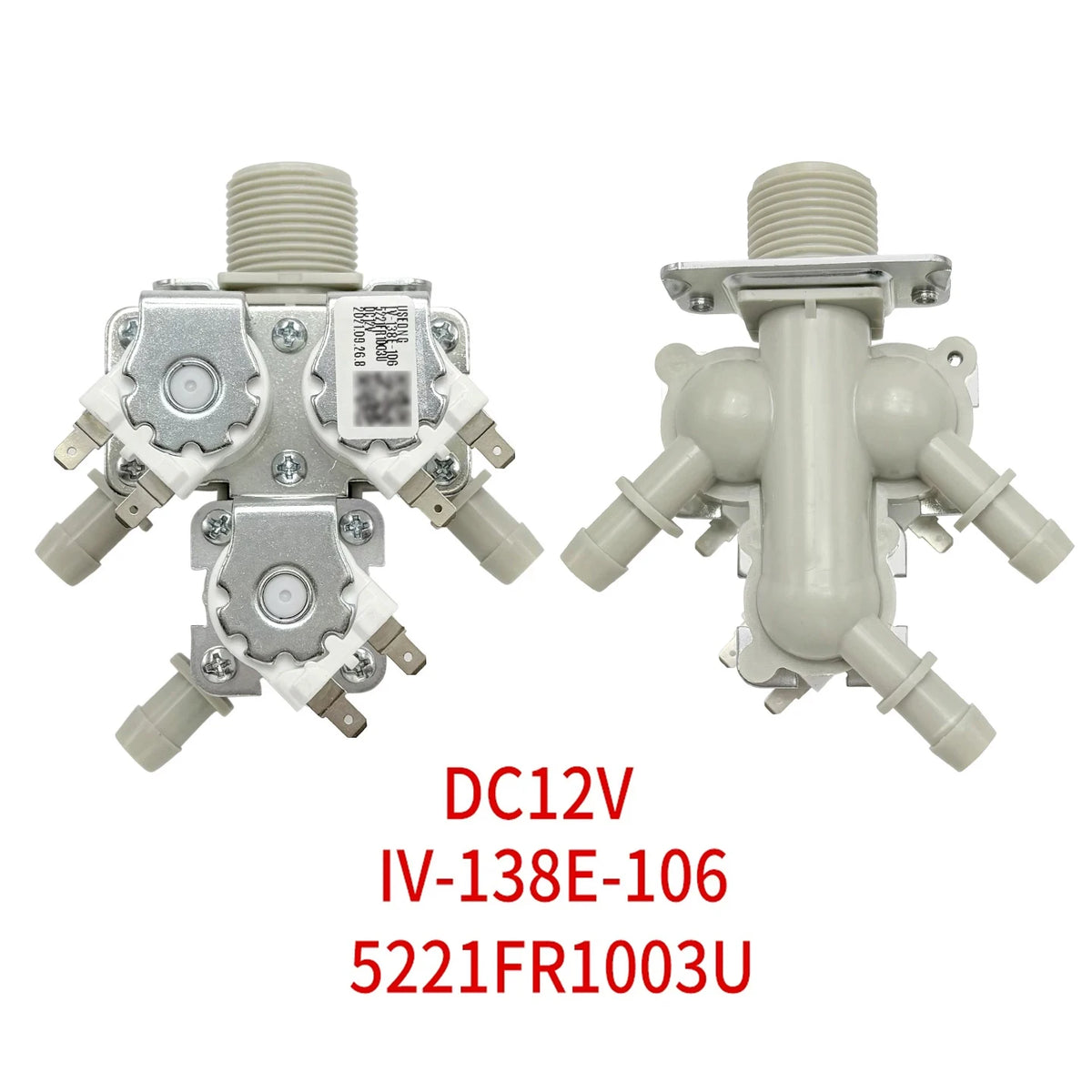 Compatible with LG drum washing machine 12V inlet valve solenoid valve AIU75412403/ 5220FR2067J/5221FR1003U/AJU75052605