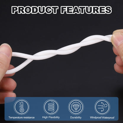 3/6Meters High Density Solid Sponge Rubber Backer Rod Silicone Foam Seal Strip Weather Stripping Cord for Sealing Gap Insulation