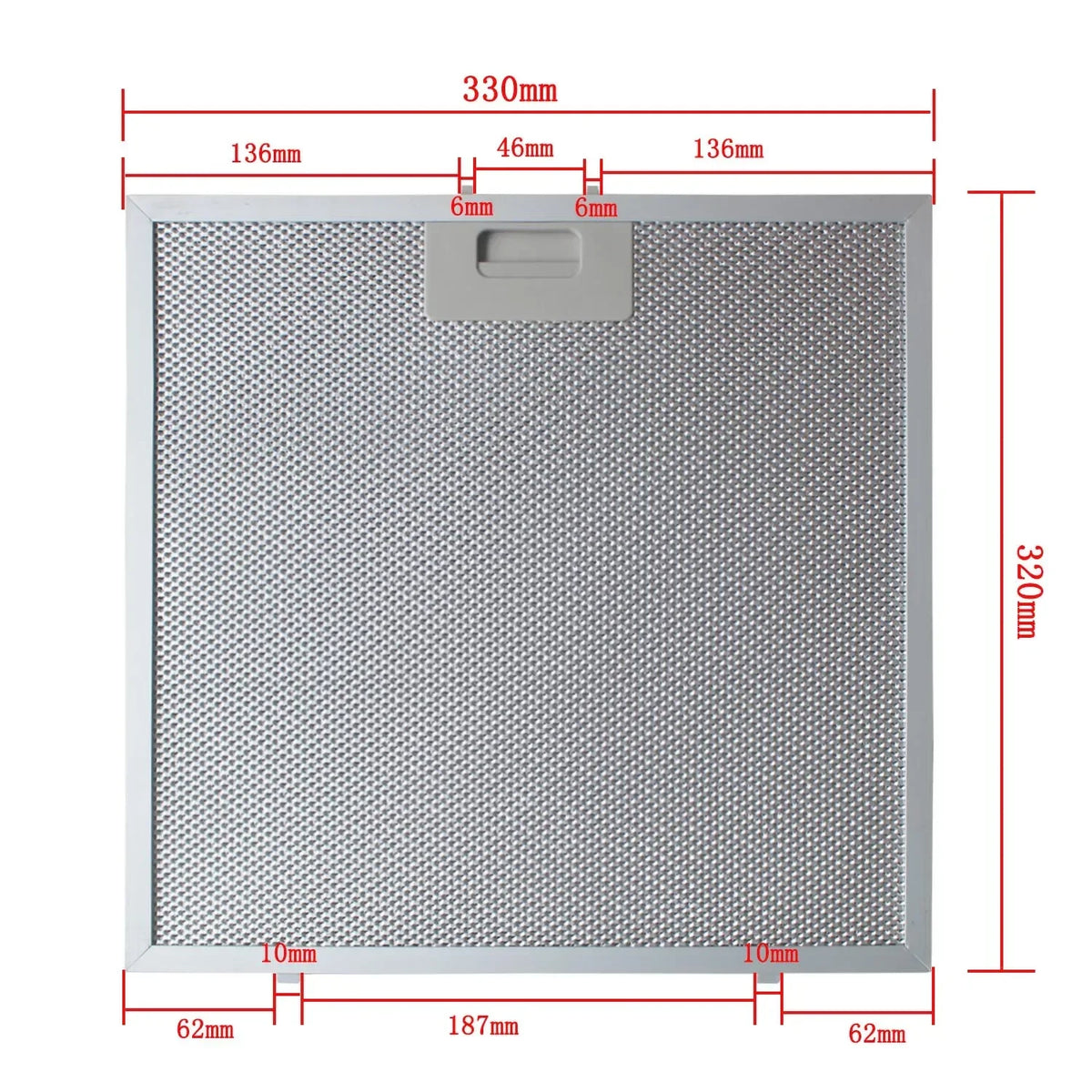 330x320mm 00362381 Range Hood Filter Cooker Hood Grease Filter Kitchen Extractor Aluminium 33 X 32 CM Bosch Siemens NEFF 33X32