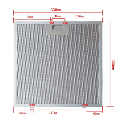 330x320mm 00362381 Range Hood Filter Cooker Hood Grease Filter Kitchen Extractor Aluminium 33 X 32 CM Bosch Siemens NEFF 33X32
