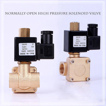 1/2" 3/4" 1" 1-1/2" 2" Normally Open High Pressure Solenoid Valve 110V 24V 12V 24v 0955 Brass Solenoid Valve