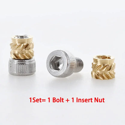 M2 M2.5 M3 M4 M5 M6 Hot Melt Brass Insert Nuts 3D Printer Heating Copper Nut PCB Laptop Stainless SteelScrew Bolt Insertnut Kit