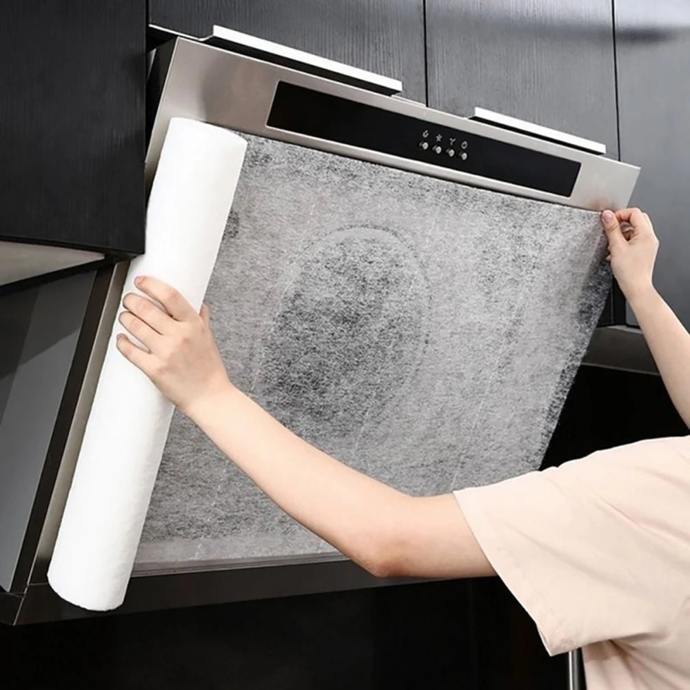 Cooker Hood Grease Filter Paper Range Hood Filter Paper Non Woven Range Hood Grease Filter Sheets Paper for Kitchen Supplies