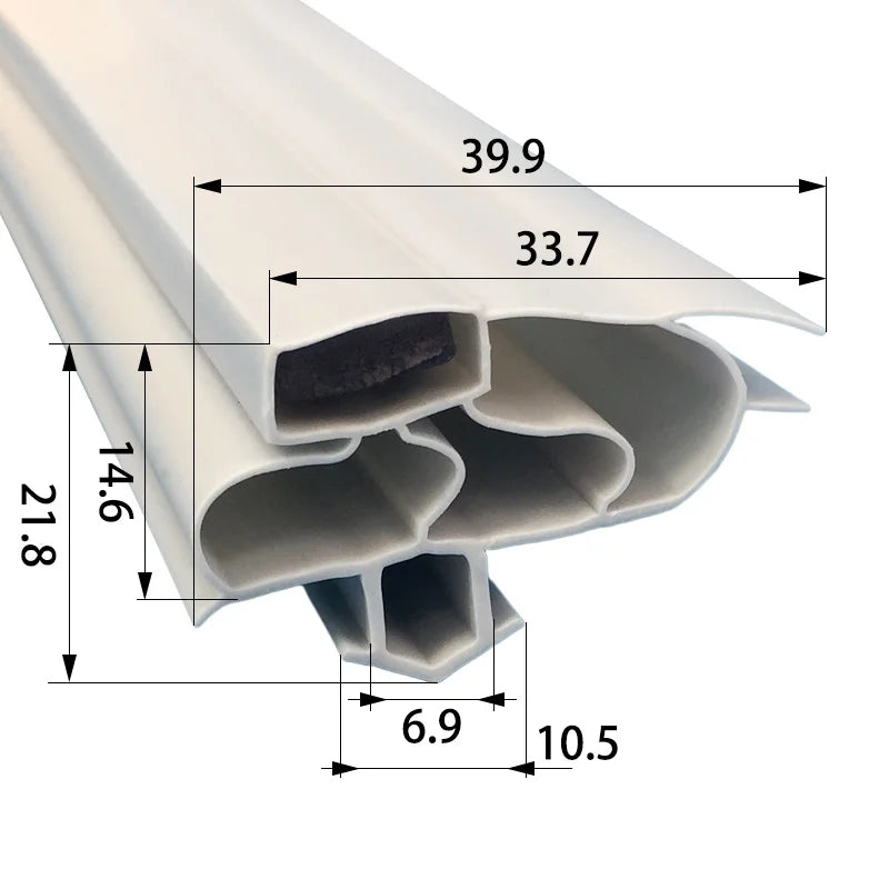 Refrigerator Door Seal — 2.5m Magnetic — Uncut Strip