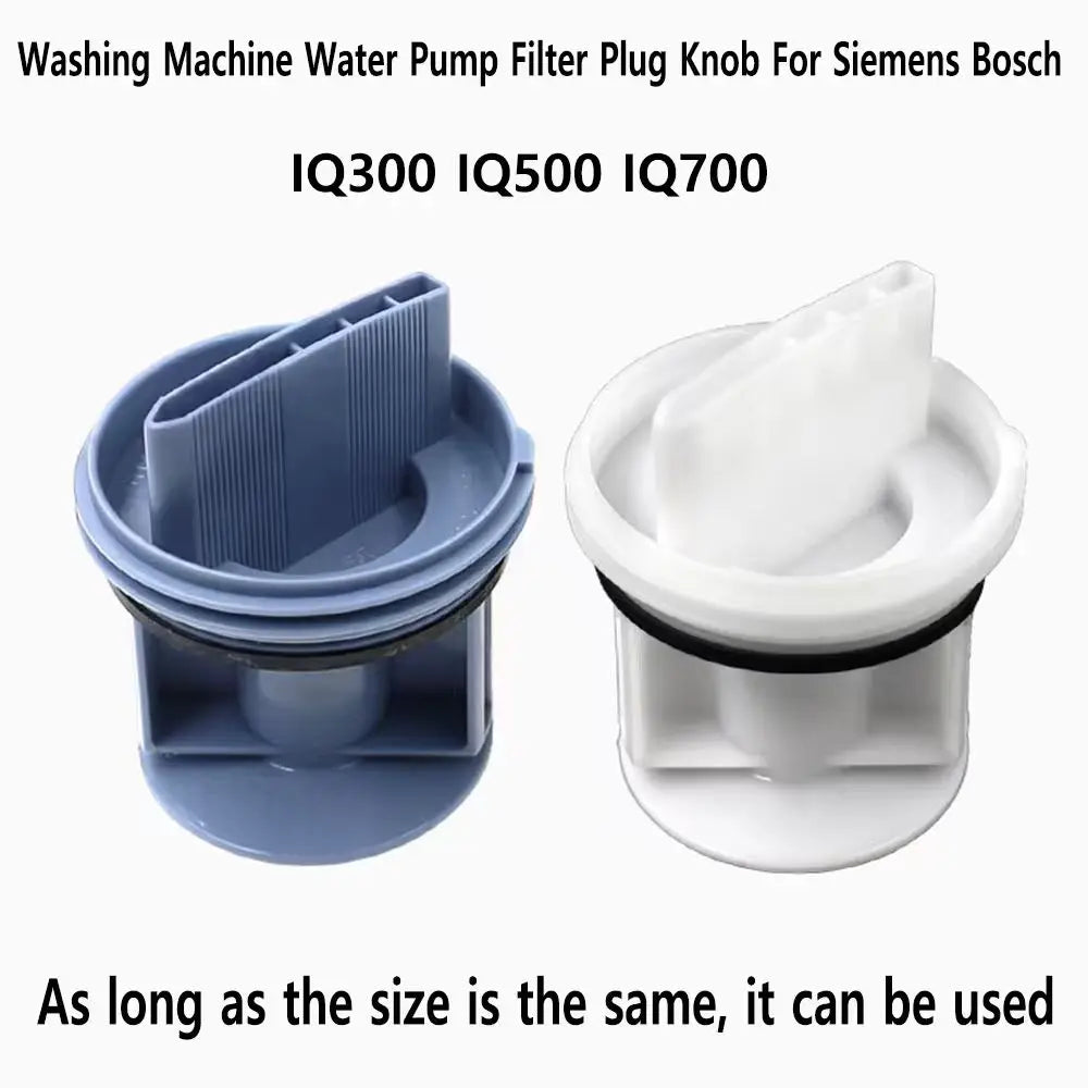 Washing Machine Water Pump Filter Plug Knob For Siemens Compatible with Bosch IQ300 IQ500 IQ700 Drain Pump Filter Cover Drain Plug