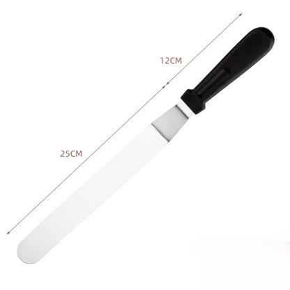 Icing Spatula Angled Stainless Steel Palette Knife Curved Offset Blade Professional Frost Cream Spatula for Cake Pastry Baking