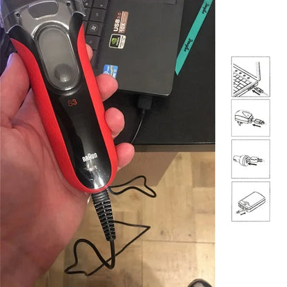 Replacement Shaver Charger — 12V Compatible with Braun