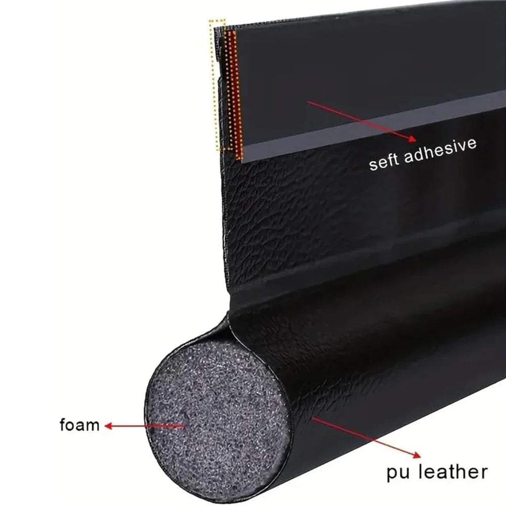 1pc Door Bottom Seal Strip, Windproof Dustproof Insectproof , Cuttable Door Gap Draft Blocker Weather Stripping