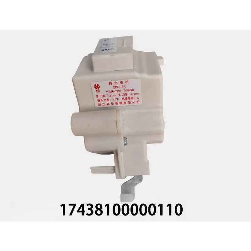 1pcs，Compatible with Weinig Haier LG Compatible with Samsung washing machine tractor dual-stroke drain valve motor XPQ-6A QC22-1, 17438100000110