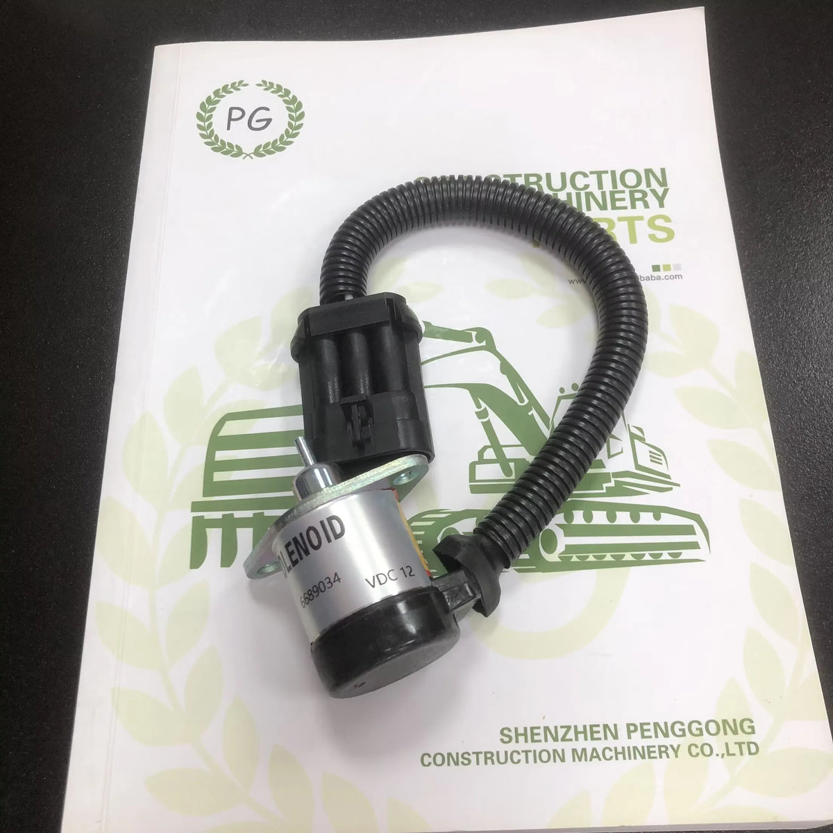 For 12V Fuel Shut Off Stop Solenoid 6689034 Compatible with Models S220 S250 S300 Skid Steer