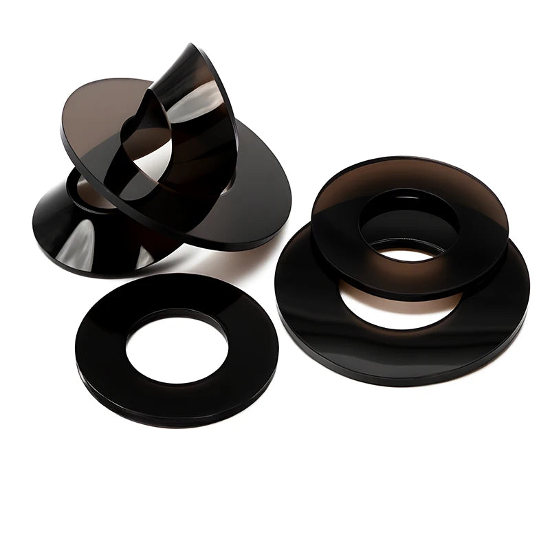 M2 M2.5 M3 M4 M5 M6 M8M10 Black Soft Hard PVC Plastic Insulation Transparent Gasket Ring Spacers Flat Washer 0.3-1mm Shock-proof