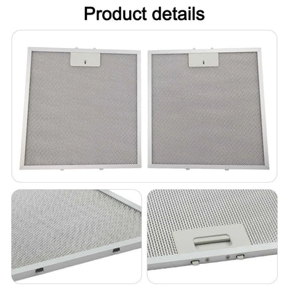 2pcs 325x340x9mm Aluminum Cooker Hood Filters Metal Mesh Extractor Vent Filter Kitchen Range Hood Accessories