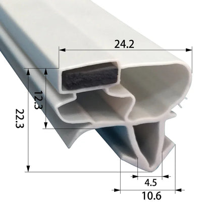 Refrigerator Door Seal — 2.5m Magnetic — Uncut Strip