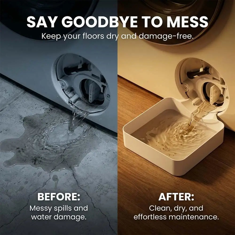 Washing Machine Drain Tray Drain Funnel Water Catch Tray Drainage Tray Washer Filter Cleaning Water Collector Prevent