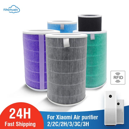 Air Filter Compatible with Xiaomi Mi 1/2/2S/2C/2H/3/3C/3H Air Purifier Filter Activated Carbon Hepa PM2.5 Filter Anti Bacteria Formaldehyd