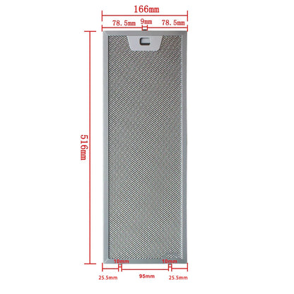 Aluminum Range Hood Filter 00660222 00660223 Cooker Hood Filter Kitchen Extractor Range Hood Grease Filter Mesh Screen Filters
